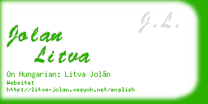 jolan litva business card